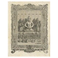 Antikes Frontispiz mit religiösen Figuren von Van Dren, 1752