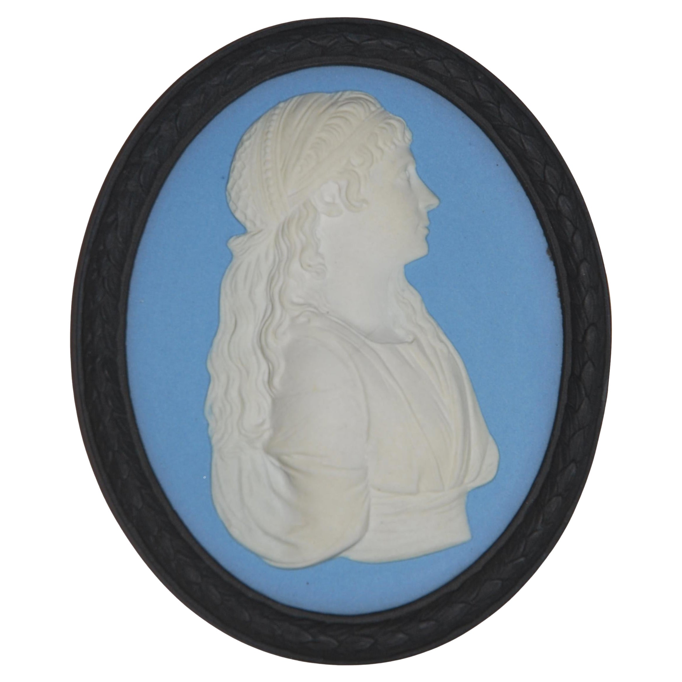 Portrait Medallion of The Comtesse du Barry, Wedgwood C1920 For Sale