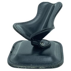Adnet Style Leather Estate Pipe Stand Holder Retro