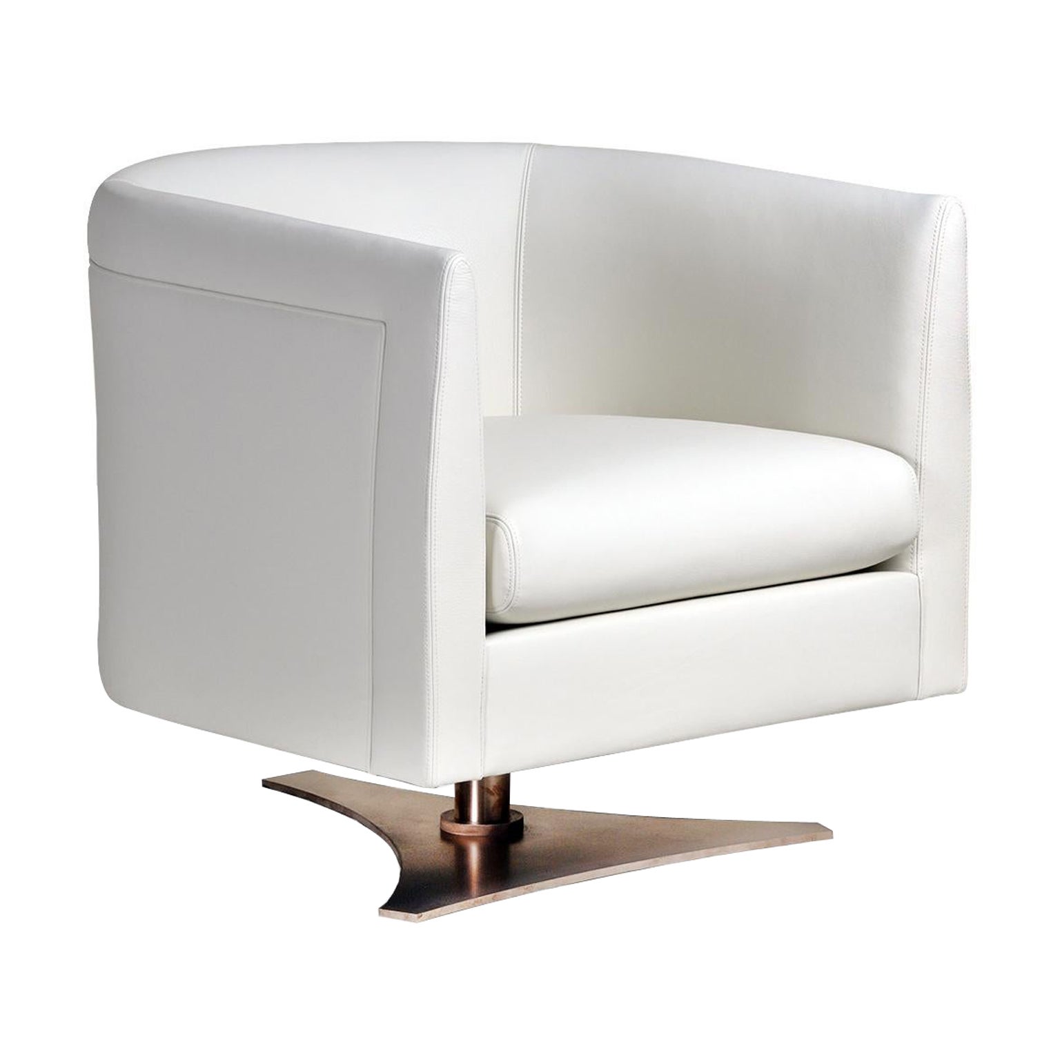 White Lux Lounge Chair by Newell Design Studio