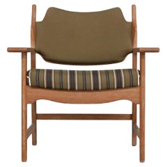 Henning Kjaernulf Oak Razor Back Mid-Century Danish Armchair