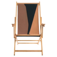 Viso Beach Chair VBC0101 in Teak Wood Frame and Cotton Seat