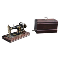 Antique Rare German Travel Sewing Machine Lewenstein 1890 