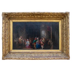 19th Century Oil on Canvas Painting Attributed to Eugenio Lucas Villamamil