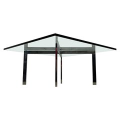 Vintage Tugendhat Style Coffee Table Designed by Ludwig Mies Van Der Roche