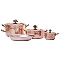 Amoretti Brothers Copper Cookware Set of 7 "Flower"
