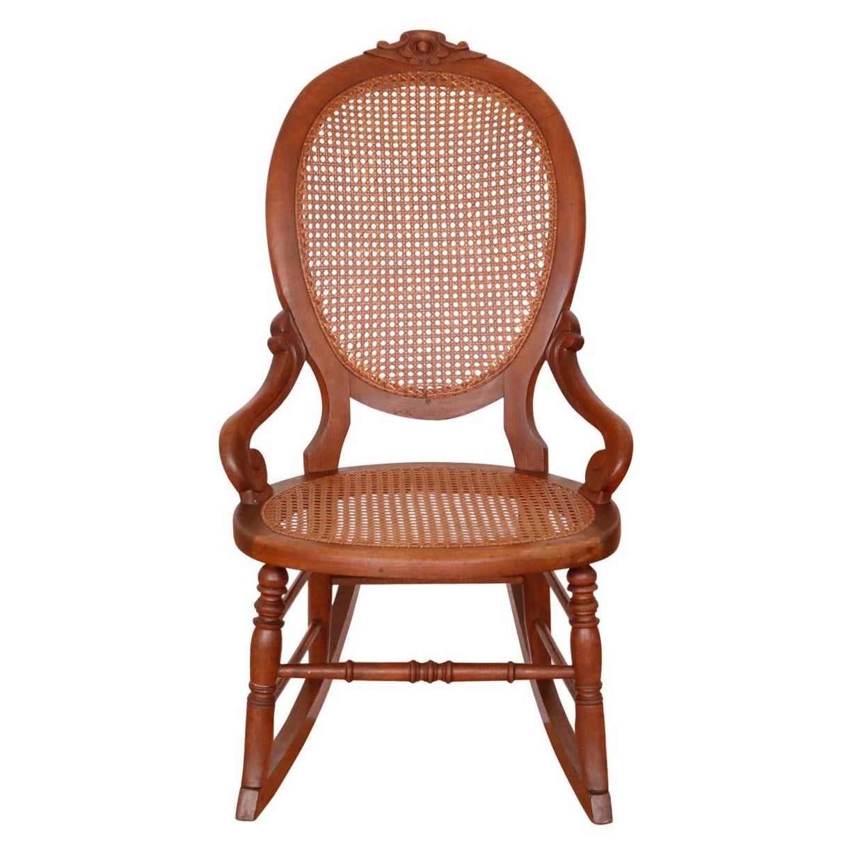 Details about   Antique Rocking Chair Cane Seat Structurally Sound & Sturdy 