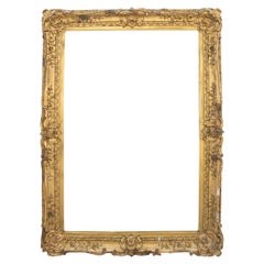 19th Century French Giltwood and Stucco Baroque Frame