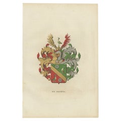 Impression Genealogy ancienne de la famille De Brota par Herckenrode, 1862