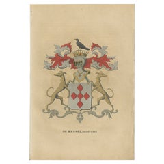 Impression Genealogy ancienne de la famille « De Kessel » par Herckenrode, 1862