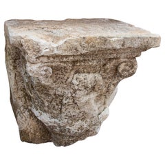 18th Century Hand-Carved Stone Capital in Corinthian Style