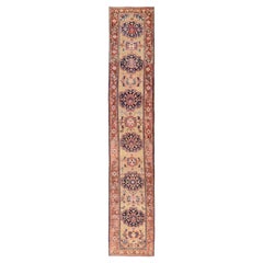 Antique Karabagh Caucasian Runner Rug. Size: 3 ft 10 in x 19 ft 6 in