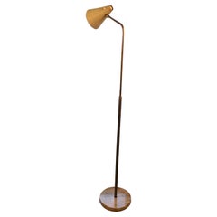 Oluce “Giuseppe Ostuni “ Floor Lamp Brass Marble Aluminium 1952 Italy