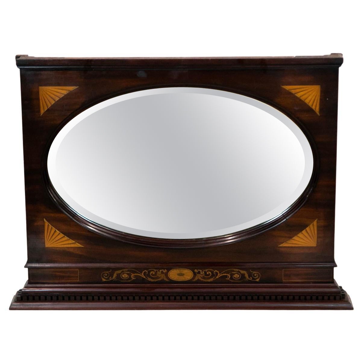 English Mahogany Mirror For Sale