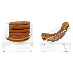Pair of Plexiglass Armchairs "Toy Chair" Design Rossi Molinari for TOTEM, 1968