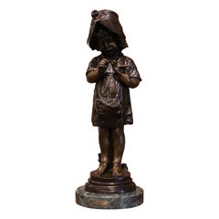 Figure en bronze patinée italienne du milieu du siècle dernier, signée Fuenze