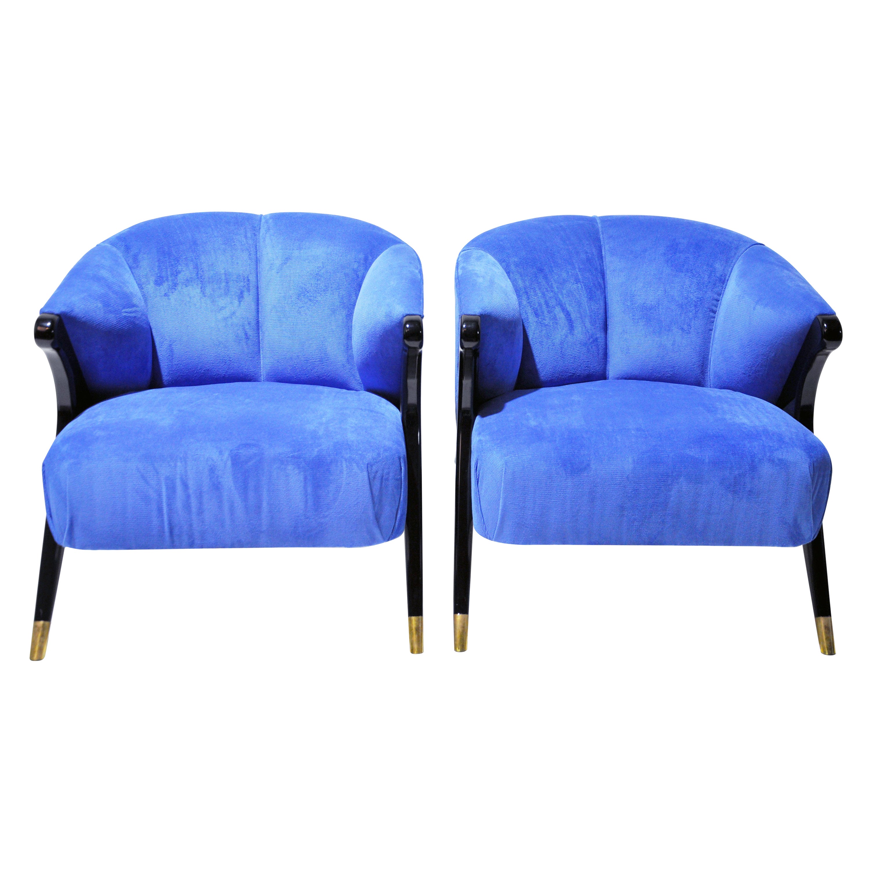 Midcentury Asymmetrical Club Chairs For Sale at 1stDibs
