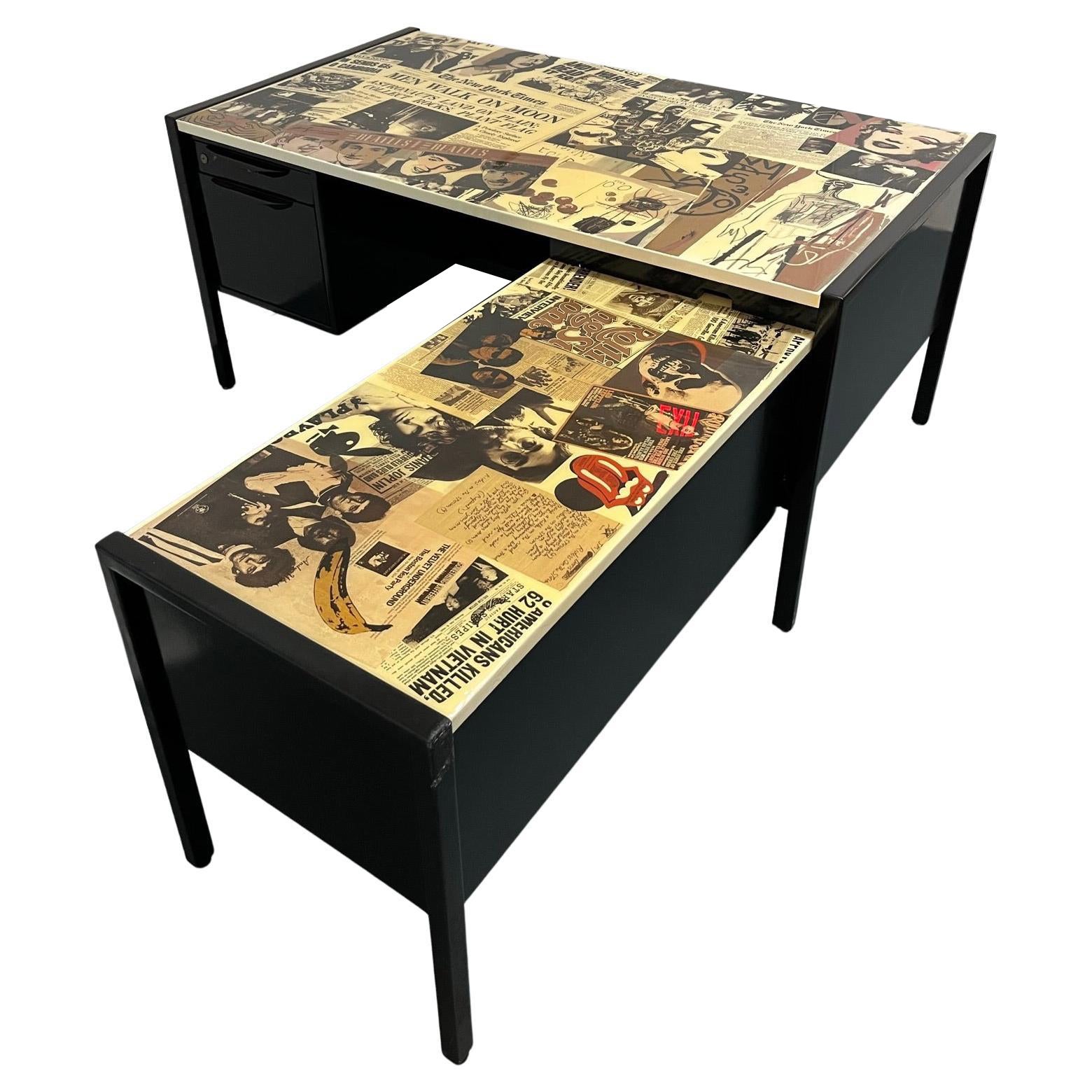 Customized Mid-Century Modern Desk by Jens Risom 