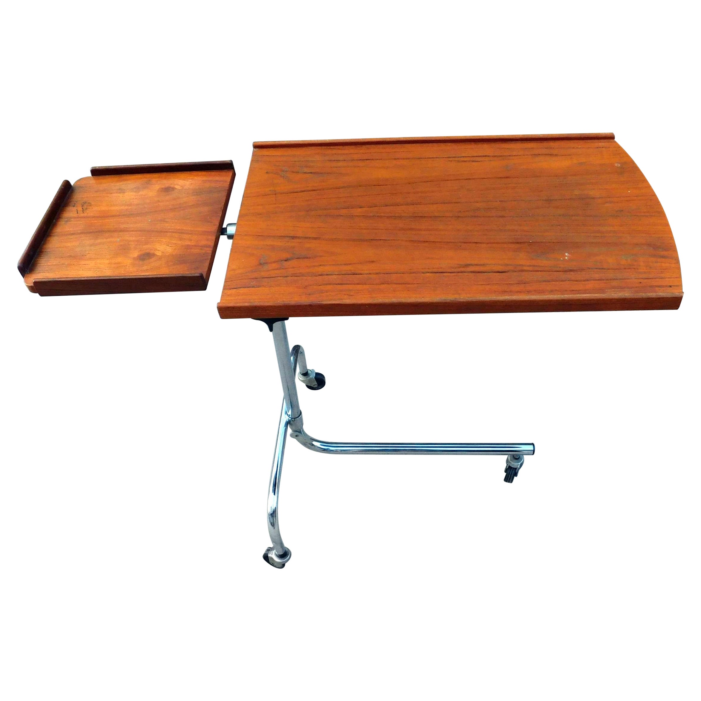 Vintage Danish Teak Tilt-Top Bedside or Drafting Table