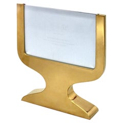 Italian Modern Gilt Silver Double Picture Frame, Equilibrium Gold