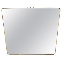 Large Italian Mid Century Gio Ponti Style Mirror
