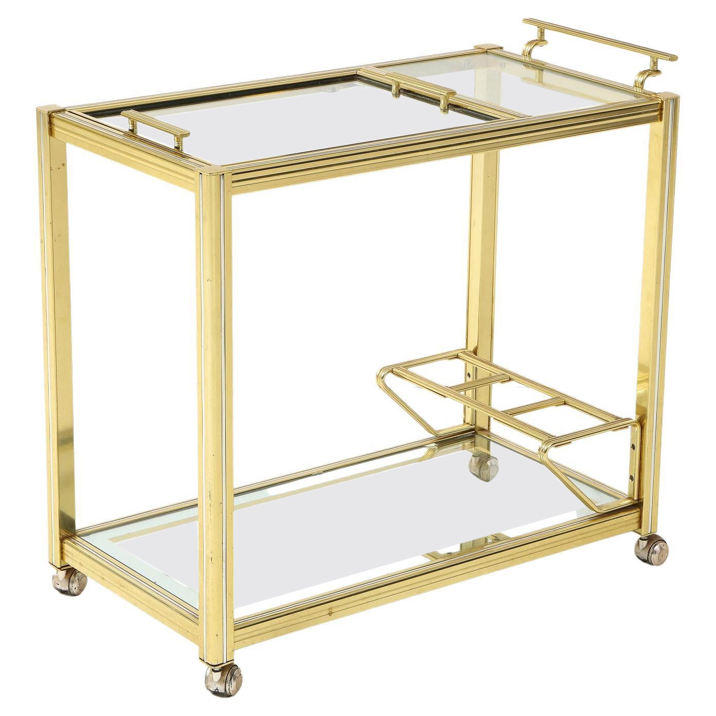 Mid 20th Century French Brass Trolley For Sale