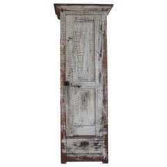 19thC Lanark County White Painted Cupboard
