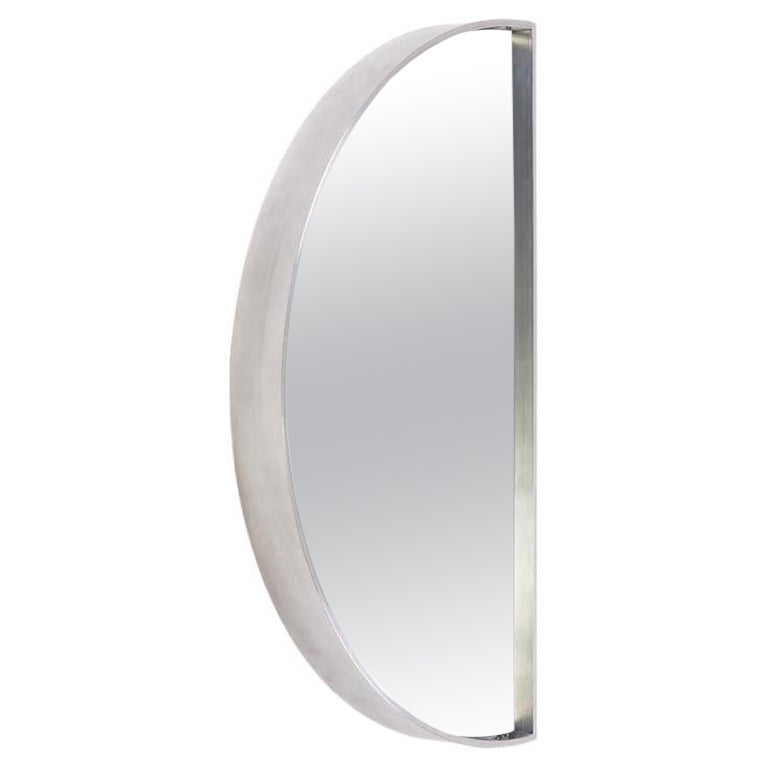 Grand miroir rcesseur en aluminium de conception scandinave contemporaine FRAMA