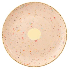 Contemporary Coupe Platter Gold Hand Painted Porcelain Tableware