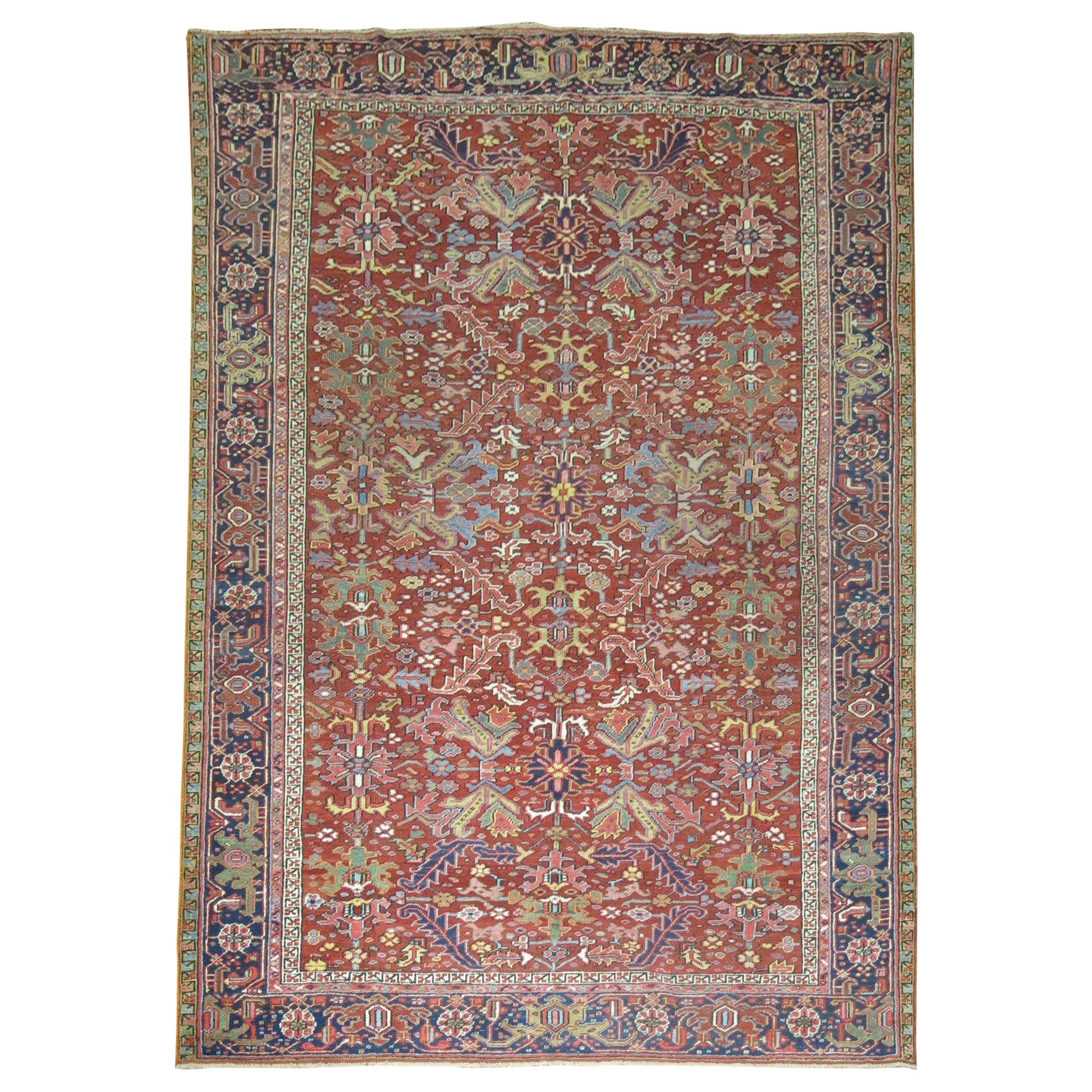 Zabihi Collection Antique Persian Heriz Rug For Sale