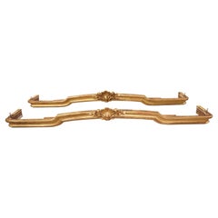 Pair of Long Antique French Giltwood Valances or “Cantonnieres”, circa 1850
