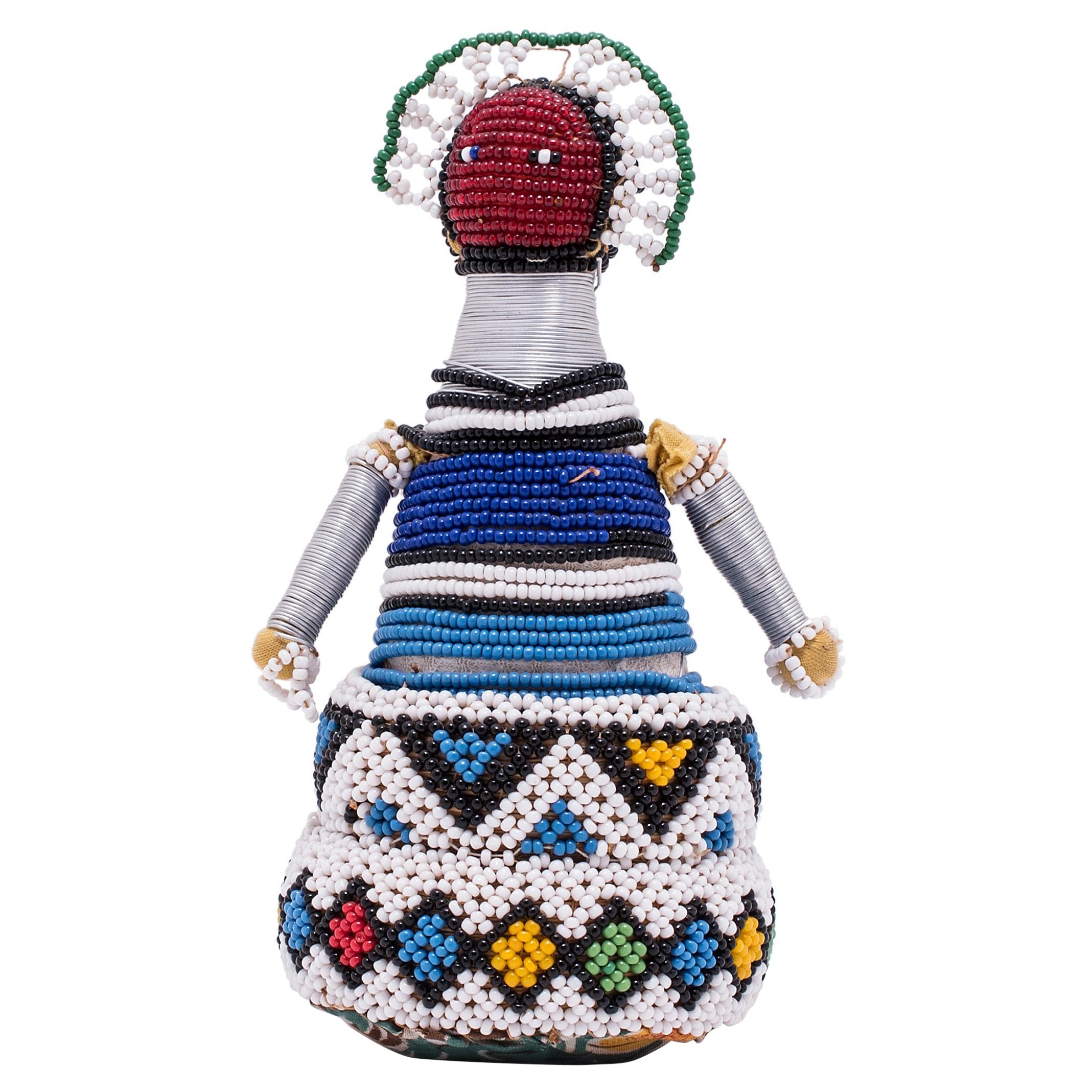 Muñeca de la fertilidad Ndebele con cuentas