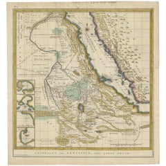 Antique Map of Abyssinia 'Ethiopia' Incl a Part of Arabia & the Red Sea, 1794