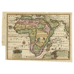 Carte ancienne d'Afrique avec une dédication décorative au Dauphin, 1717