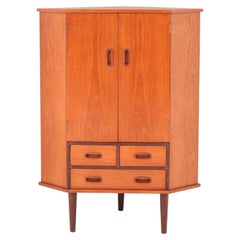 Teak Mid-Century Modern Corner Cabinet or Cupboard, 1960s