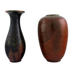 Paul Dressler for Grotenburg, Germany, Two Vases in Glazed Stoneware, 1940s