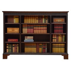 Chippendale Revival Mahogany Open Bookcase