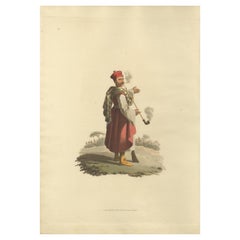 Antique Print of an Janizary, 1818