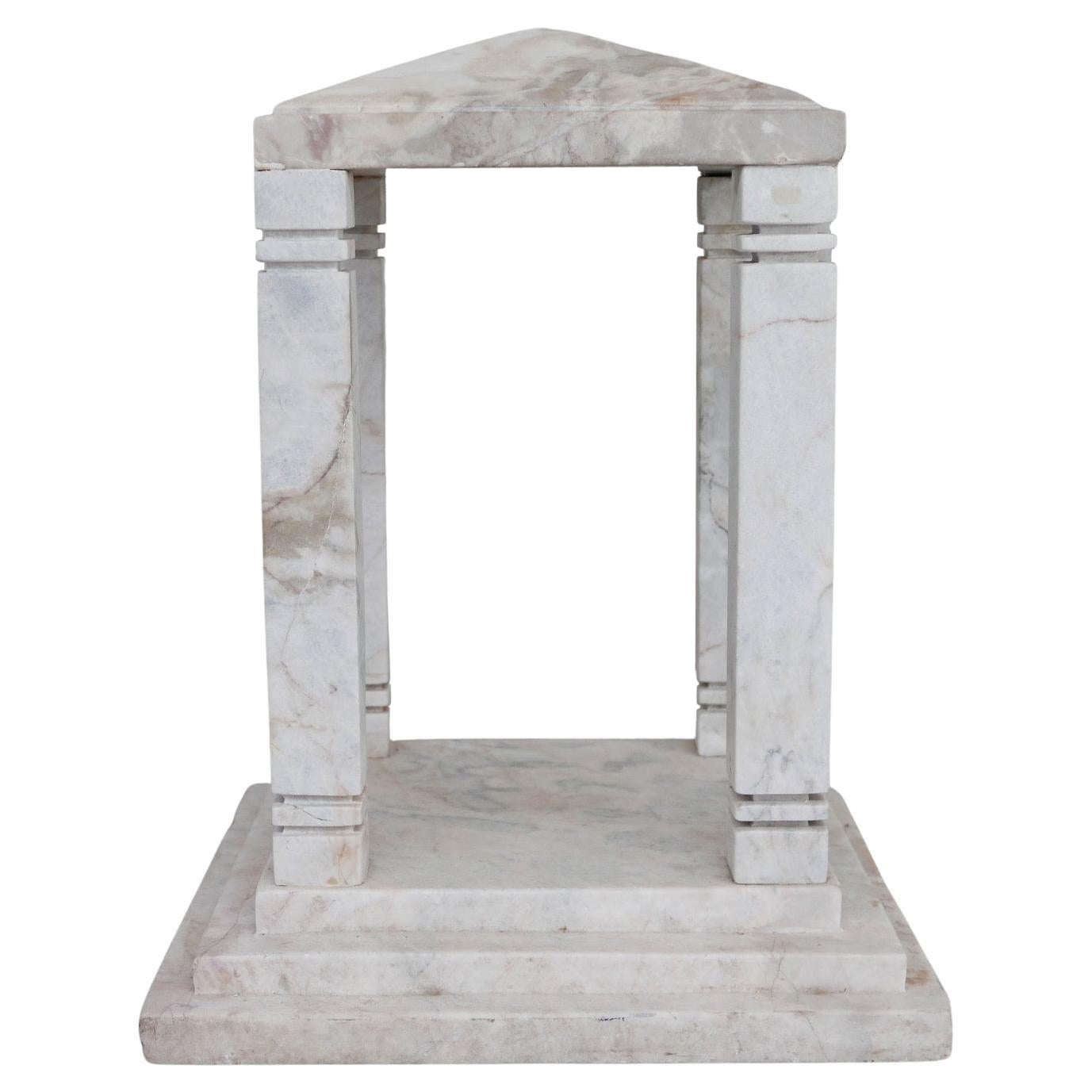 Antique French Marble Temple Curio For Sale