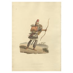 Antique Print of an Janizary of Arabia, 1818