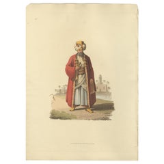 Antique Print of an Egyptian Bey, 1818