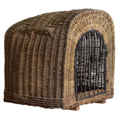 English Wicker Dog Kennel Crate