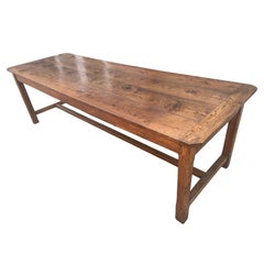 19th Century Oak Farmhouse Table with Drawer