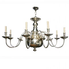 Vintage Pair of Silvered Dutch Chandeliers, Sold Individually