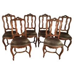 Set of Six Baroque Chairs, South Germany 1750