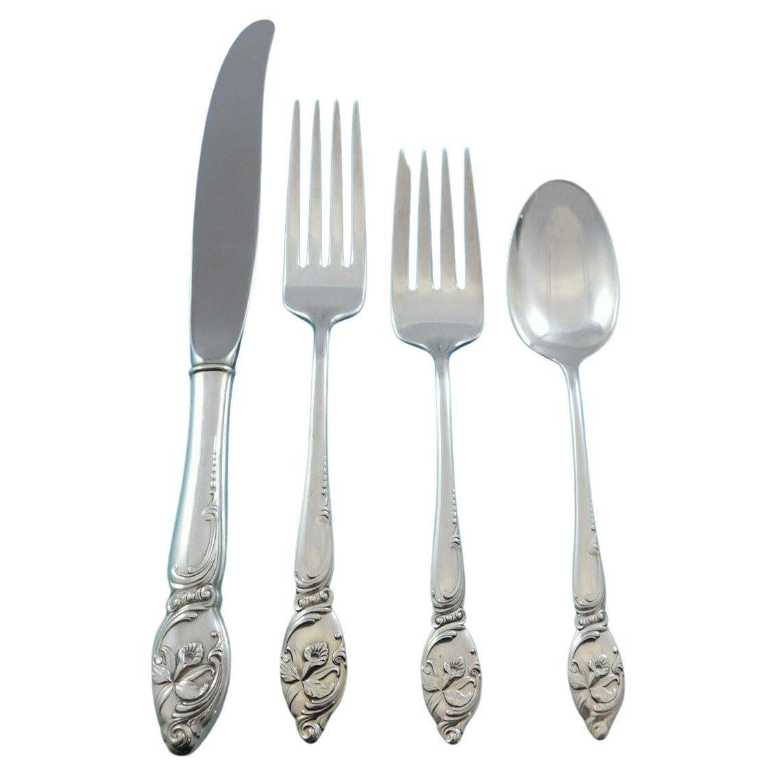 Enchanting Orchid by Westmorland Sterling Silver Flatware Set Service 37 Pieces