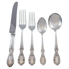 American Beauty by Manchester Sterling Silver Flatware Set Service 62 Pc Dinner