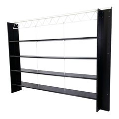 Italian Mid-Century Moden Black Bookcase Brooklyn by Stoppino and Acerbis, 1980s