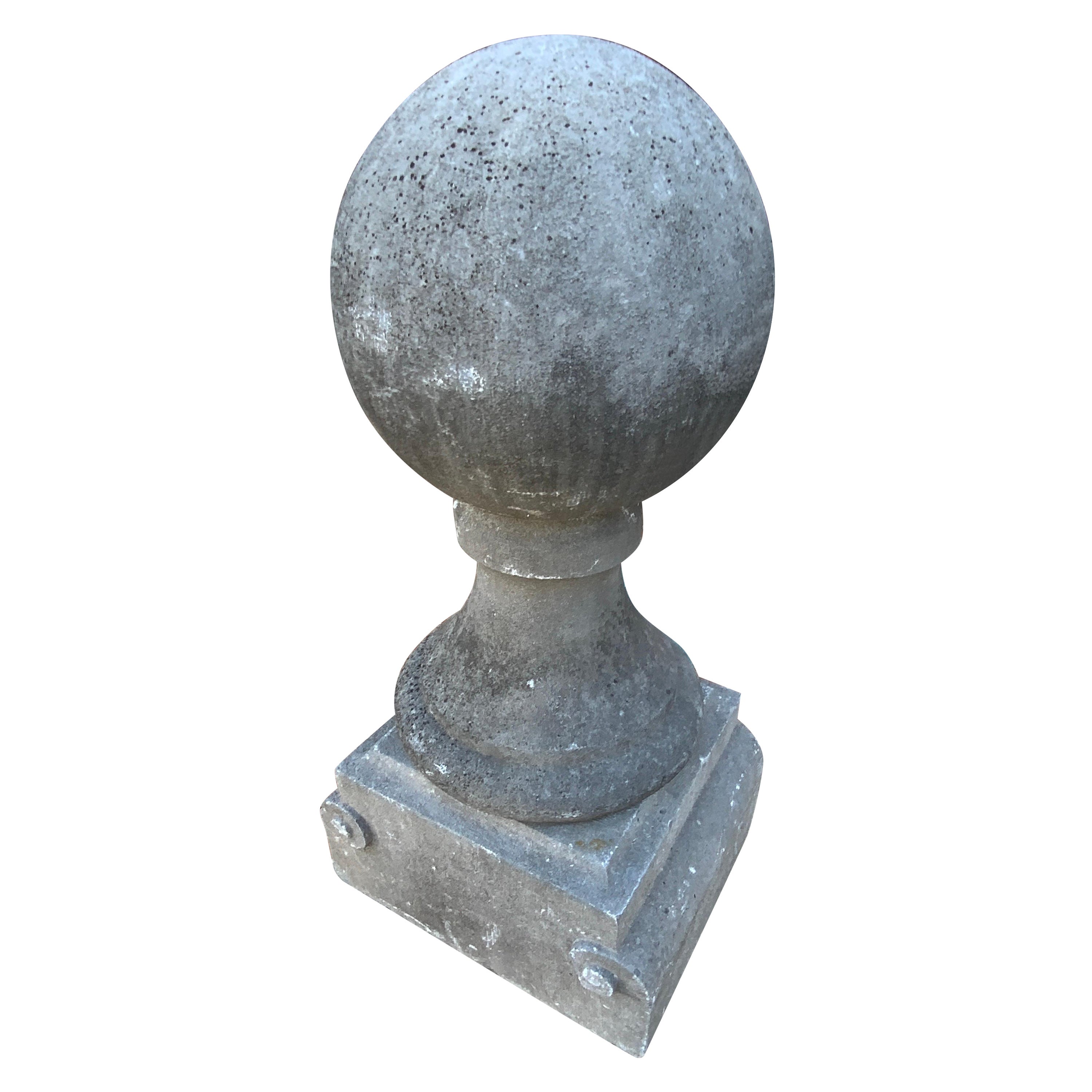 19th Century Set of Large Belgium Bluestone Finials