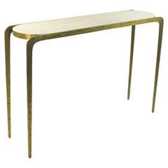 Hammered Brass Console by Ginger Brown